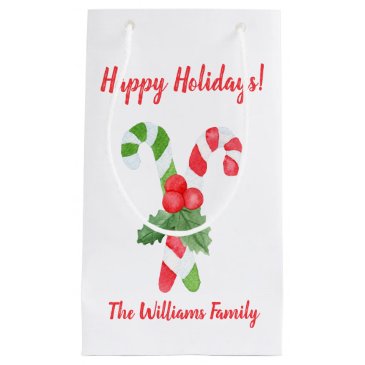 Happy Holidays! | Watercolor Candy Cane Christmas