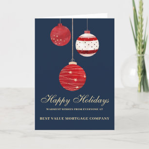 Happy Holidays Watercolor Personalized Business  Card