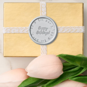 Happy Holidays Wax Seal Sticker