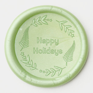 Happy Holidays Wax Sticker