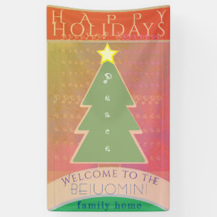 "Happy Holidays" Welcome Family Banner