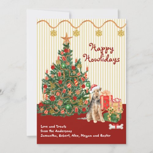 Happy Holidays Welsh Terrier Tree Presents 