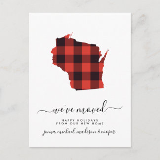 Happy Holidays | We've Moved | Wisconsin Postcard