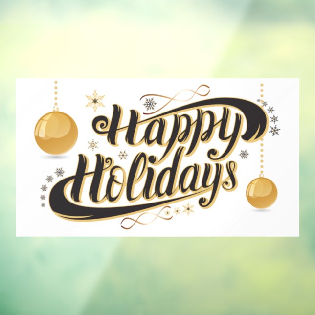 Happy Holidays Window Cling (Sheet 3)