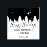 Happy Holidays Winter Christmas Trees Customizable Rubber Stamp<br><div class="desc">Happy Holidays Winter Christmas Trees Customizable rubber stamp</div>