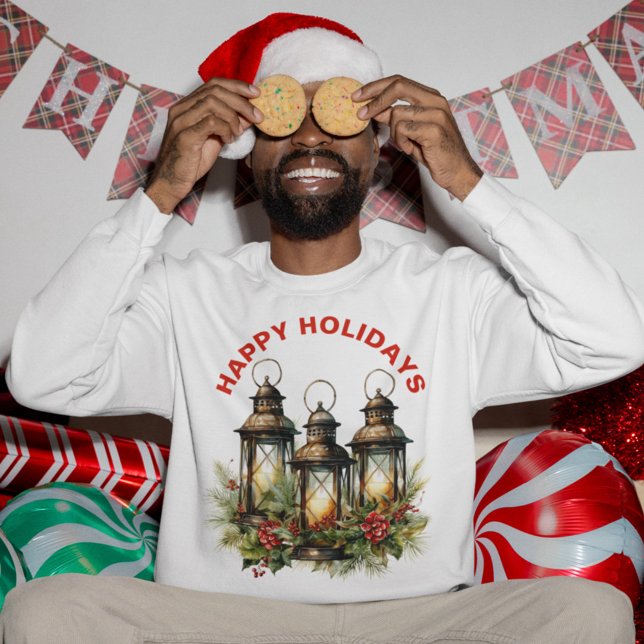 Happy Holidays Winter Lantern  Sweatshirt (Creator Uploaded)