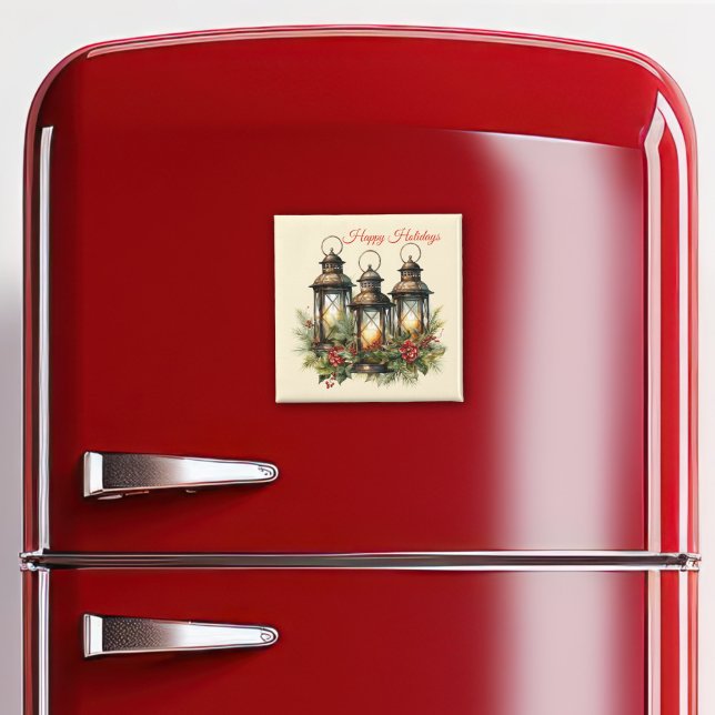 Happy Holidays Winter Lanterns Magnet (Creator Uploaded)