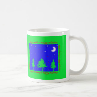 Happy Holidays Winter Scene Coffee Mug