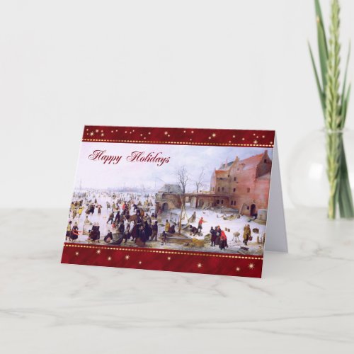 Happy Holidays Winter Scene Fine Art Christmas  Holiday Card