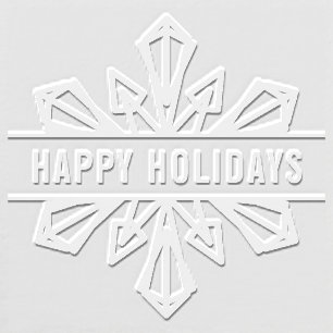 Happy Holidays Winter Snowflake Christmas Custom Embosser
