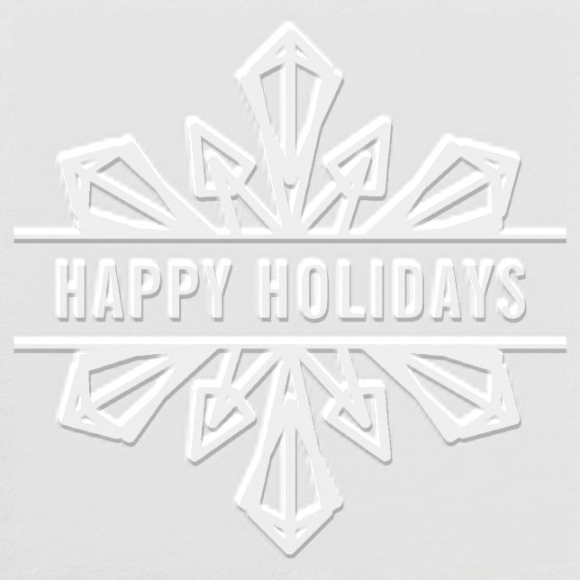 Happy Holidays Winter Snowflake Christmas Custom Embosser (Design)