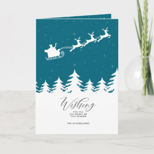 HAPPY HOLIDAYS Wishing You All The Magic Holiday Card