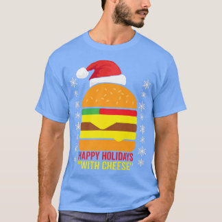 Happy Holidays with Cheese Family Christmas Pajama T-Shirt