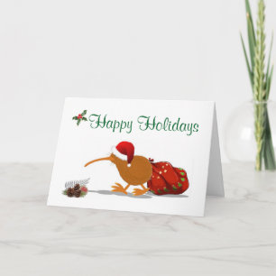 HAPPY HOLIDAYS with Kiwi Holiday Card