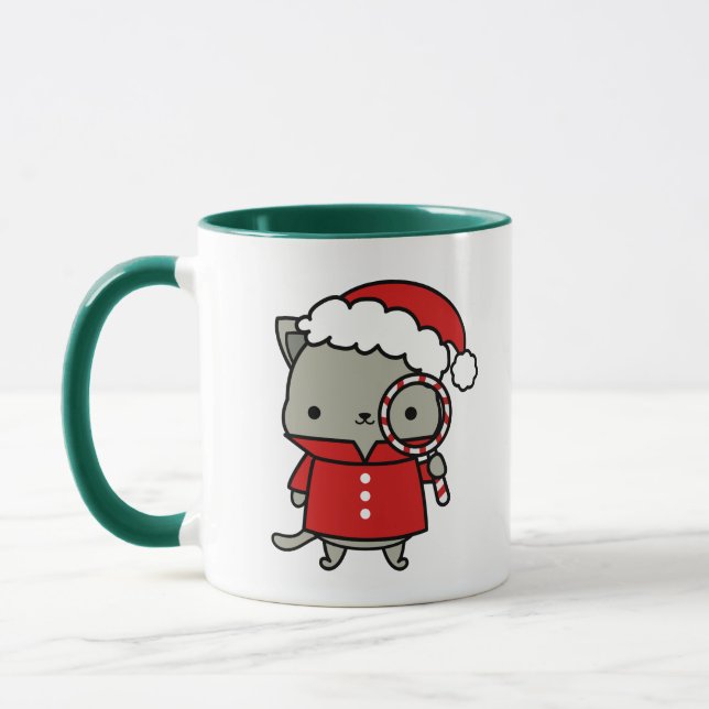Happy Holidays with Purrlock and MoriarTEA Mug (Left)