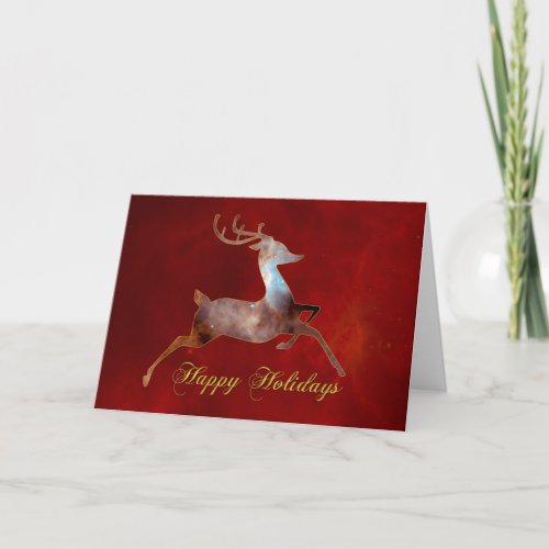 Happy Holidays with Reindeer _ Hubble Telescope Holiday Card