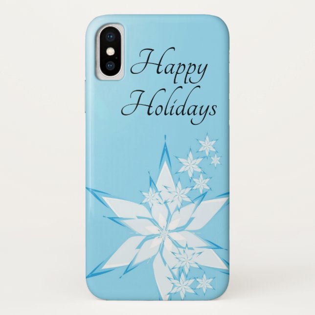 Happy Holidays with Snowflake Art Case-Mate iPhone Case (Back)