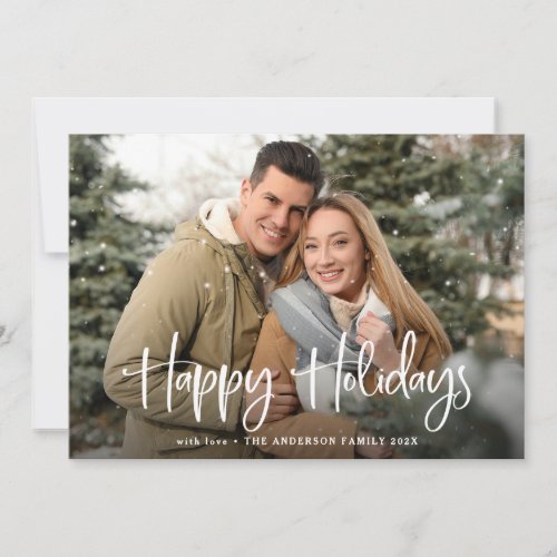 Happy Holidays with your Family Photo Holiday Card