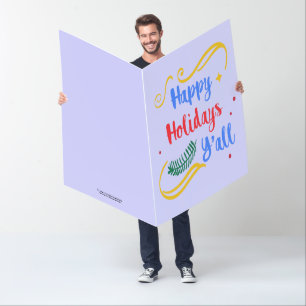 Happy Holidays Y'all, Funny Christmas Design, ZSG Card