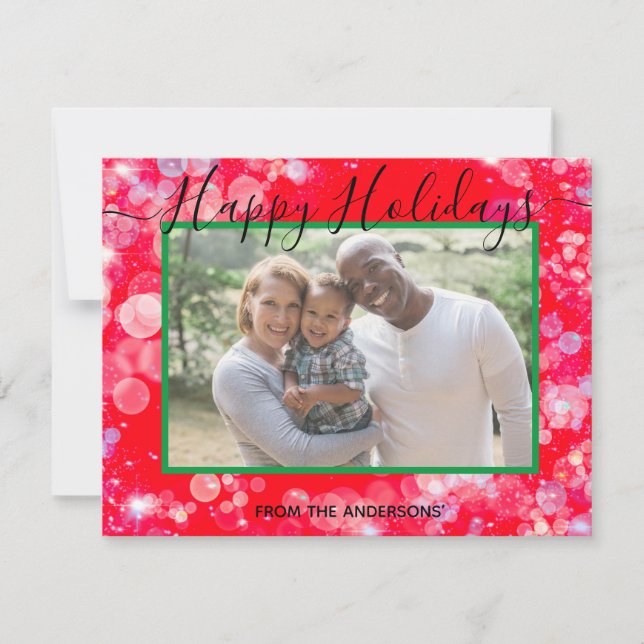 Happy Holidays your photo and personalized message Holiday Card (Front)