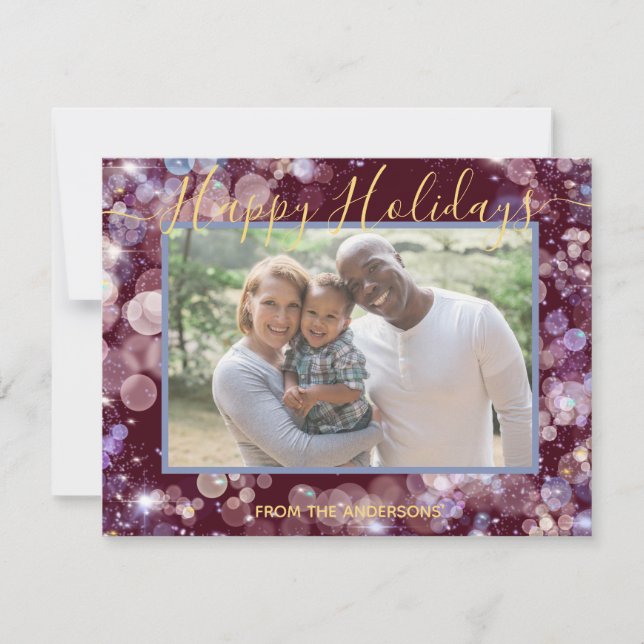 Happy Holidays your photo and personalized message Holiday Card (Front)