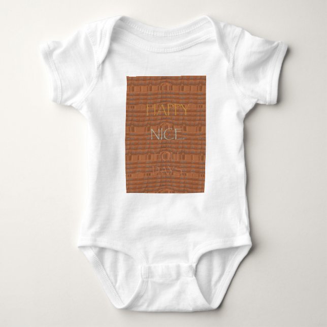 Happy Holidays Zebra Art Print Baby Bodysuit (Front)
