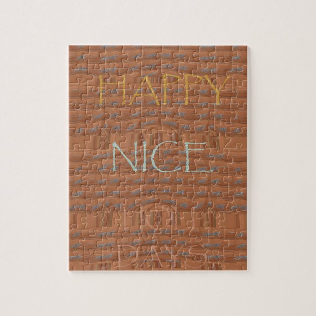 Happy Holidays Zebra Art Print Jigsaw Puzzle (Vertical)