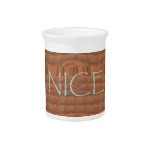 Happy Holidays Zebra Art Print Pitcher