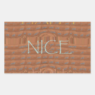 Happy Holidays Zebra Art Print Rectangular Sticker