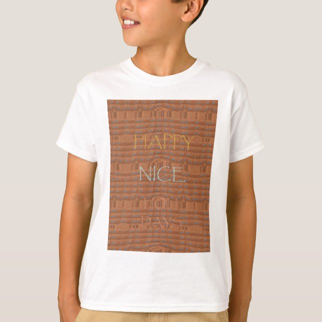 Happy Holidays Zebra Art Print T-Shirt (Front)