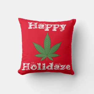 Happy Holidaze Christmas Holidays Decor Throw Pillow