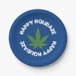Happy Holidaze Personalized Paper Plates