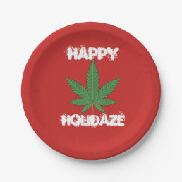 Happy Holidaze Personalized Paper Plates