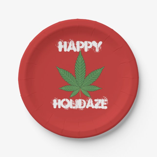 Happy Holidaze Personalized Paper Plates (Front)