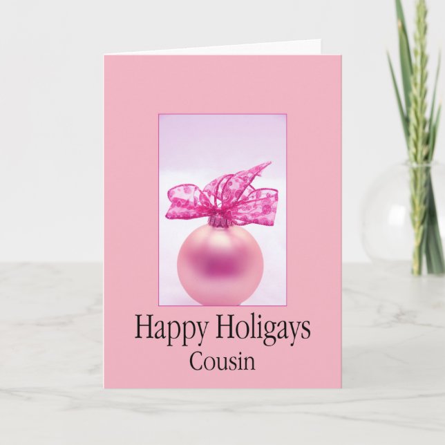 Happy Holigays Cousin Christmas Card (Front)