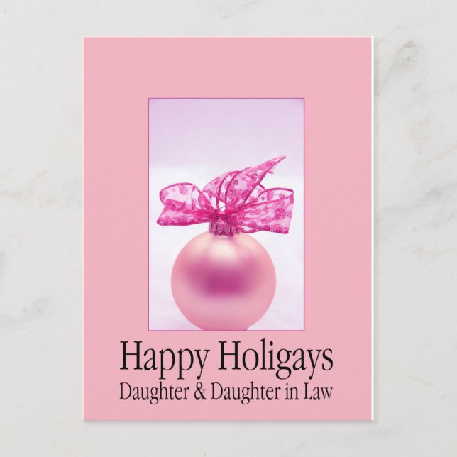 Happy Holigays Daughter & Wife  Christmas Card (Front)