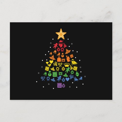 Happy Holigays LGBT Christmas Tree Costume Gay Pri Postcard