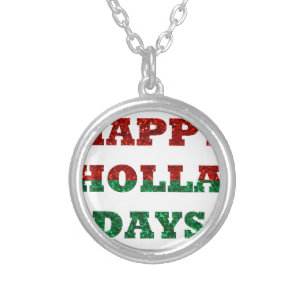 happy holla days silver plated necklace