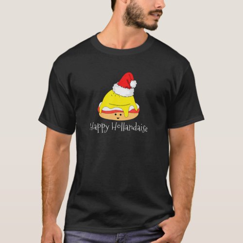 Happy Hollandaise Egg Pun Christmas Breakfast Brun T_Shirt