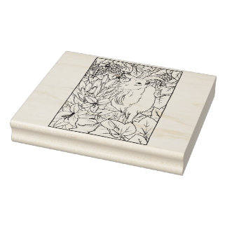 Happy Hollow Goat Rubber Stamp