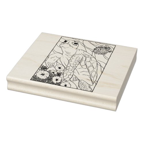 Happy Hollow Sea Turtle Rubber Stamp