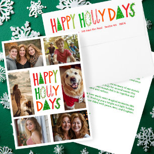 HAPPY HOLLY DAYS Holiday Xmas Christmas CUSTOM Envelope