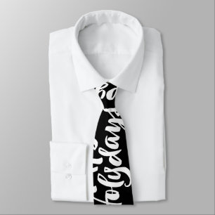 Happy Holydays Holidays Calligraphy Religious Neck Tie