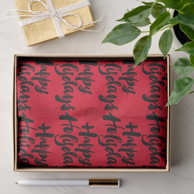 Happy Holydays Holidays Merry Christmas Tissue Paper (Gift)