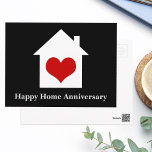 Happy Home Anniversary Chic Real Estate House BW Postcard<br><div class="desc">Chic happy home anniversary follow up postcards for a realtor to send out to past clients. Loan offices and mortgage companies can also use these cards as a modern marketing tool to remind previous customers that may be ready to refinance or look for a new house. Customize the text for...</div>