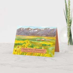 Happy Home Anniversary From Realtor Ranch Farm Letterpress Thank You Card