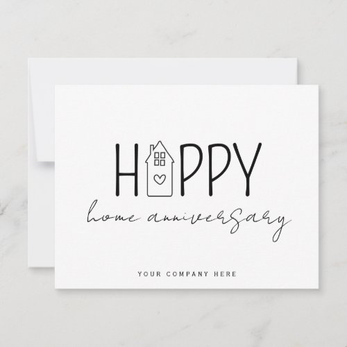Happy Home Anniversary Real Estate Card