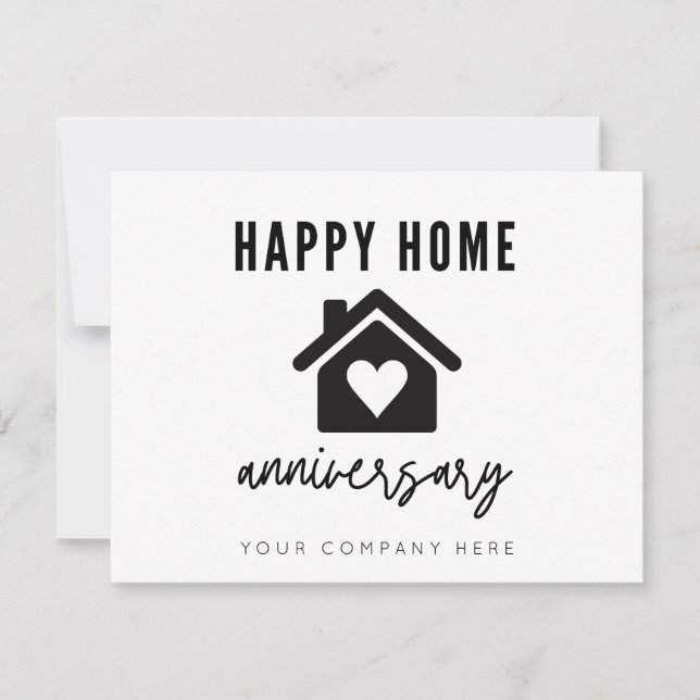 Happy Home Anniversary Realty Card (Front)