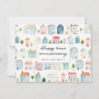 Happy Home Anniversary Realty Postcard
