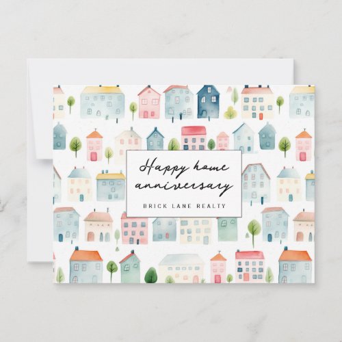 Happy Home Anniversary Realty Postcard